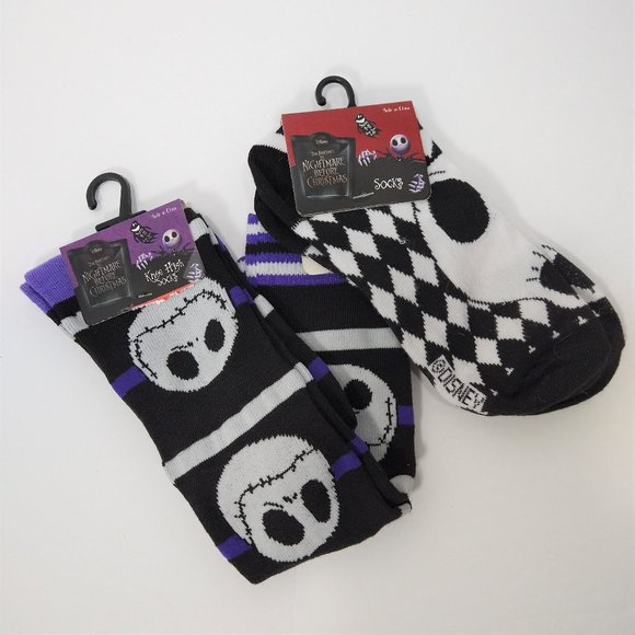 Lot Nightmare Before Xmas Socks Ankle Knee High - Picture 1 of 5